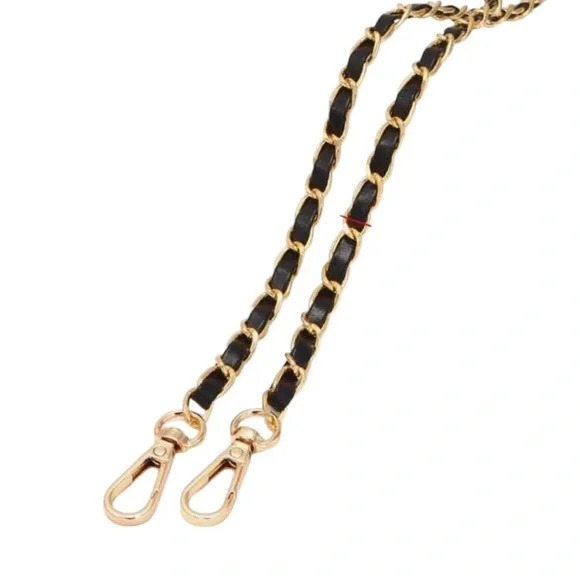 Crossbody 47’ Gold  Tone & Leather Chain - Picture 2 of 2